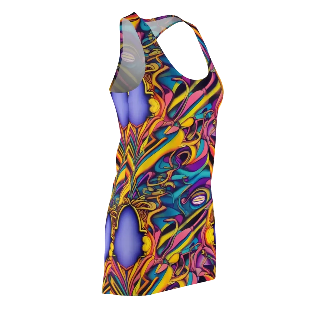 Pre-Raphaelite Wave on Racerback Dress — Front Side