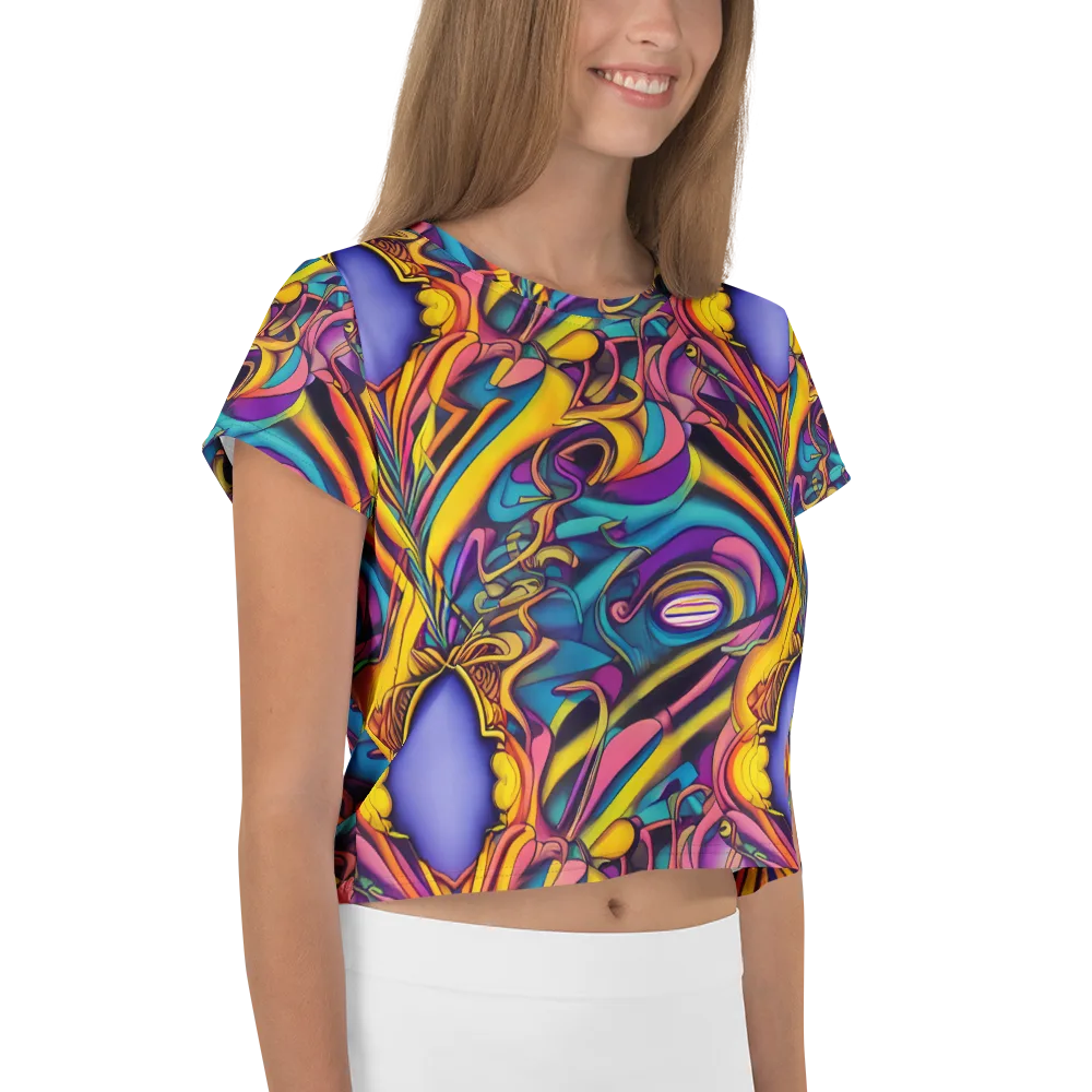 Pre-Raphaelite Wave on Crop Tee — Right
