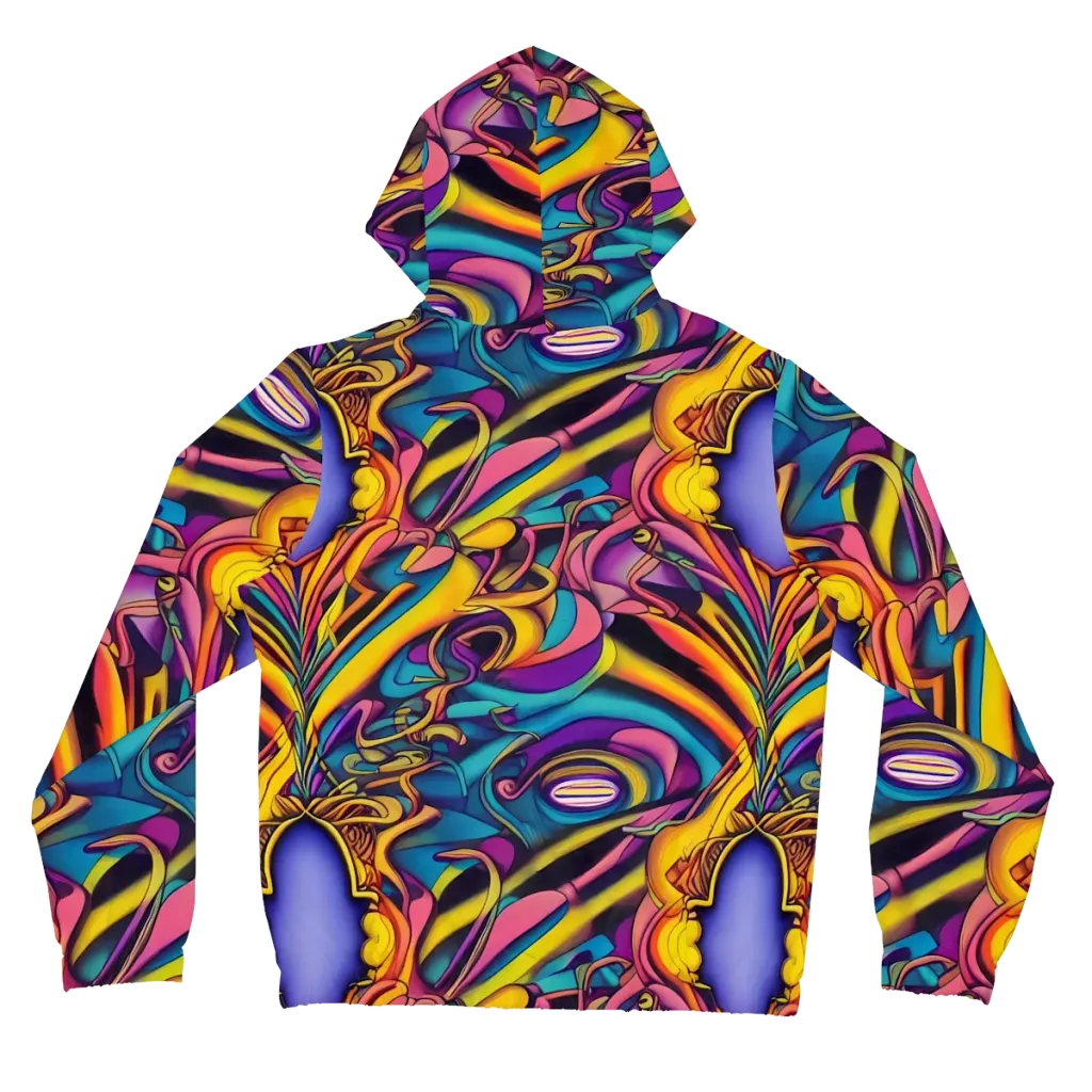 Pre-Raphaelite Wave on Women's Full-Zip Hoodie — Back