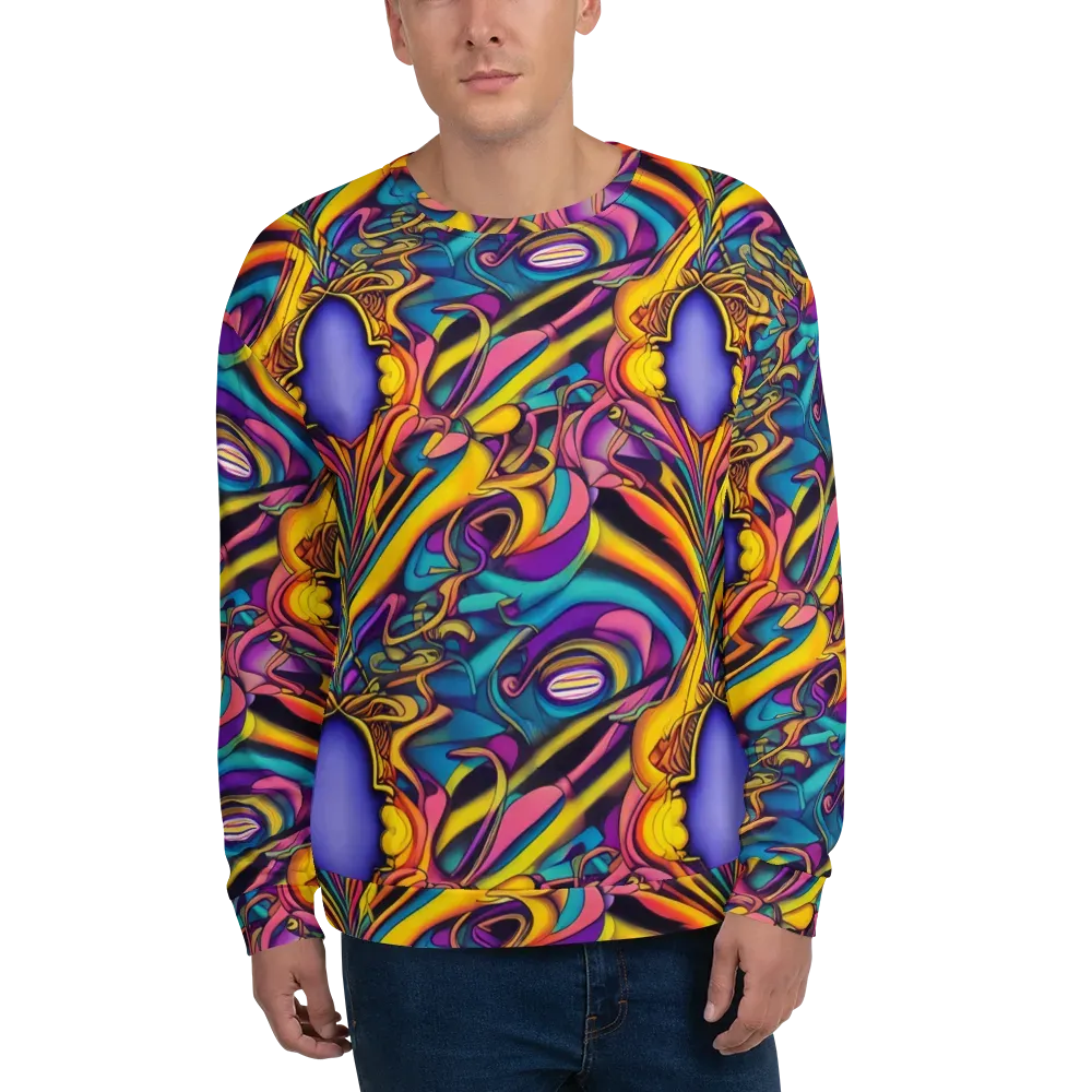 Pre-Raphaelite Wave on Sweatshirt — Front