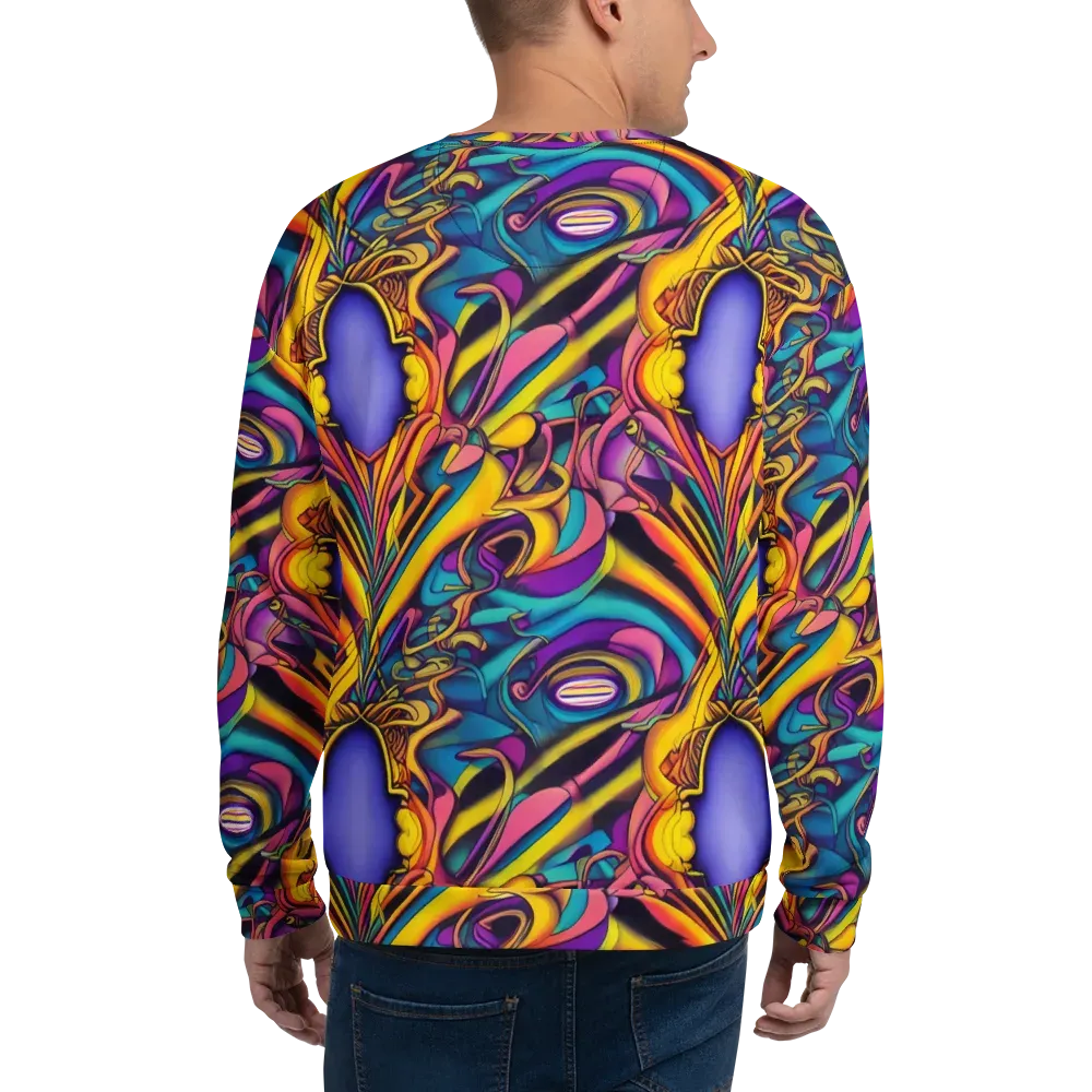 Pre-Raphaelite Wave on Sweatshirt — Back
