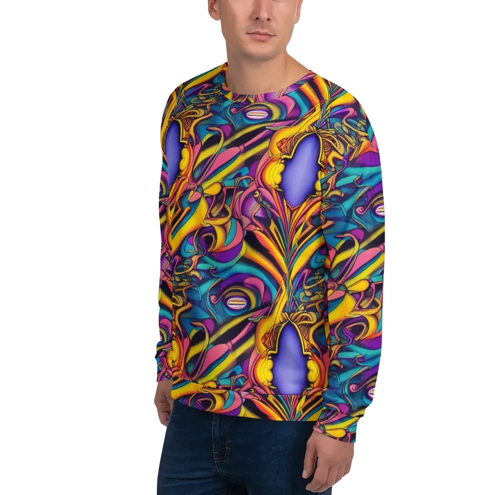 Pre-Raphaelite Wave on Sweatshirt — Left Front