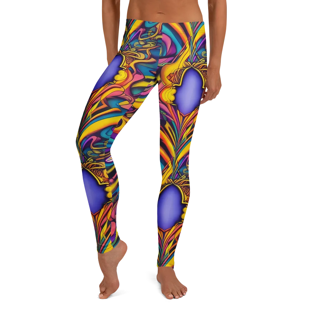Pre-Raphaelite Wave on Leggings — Front