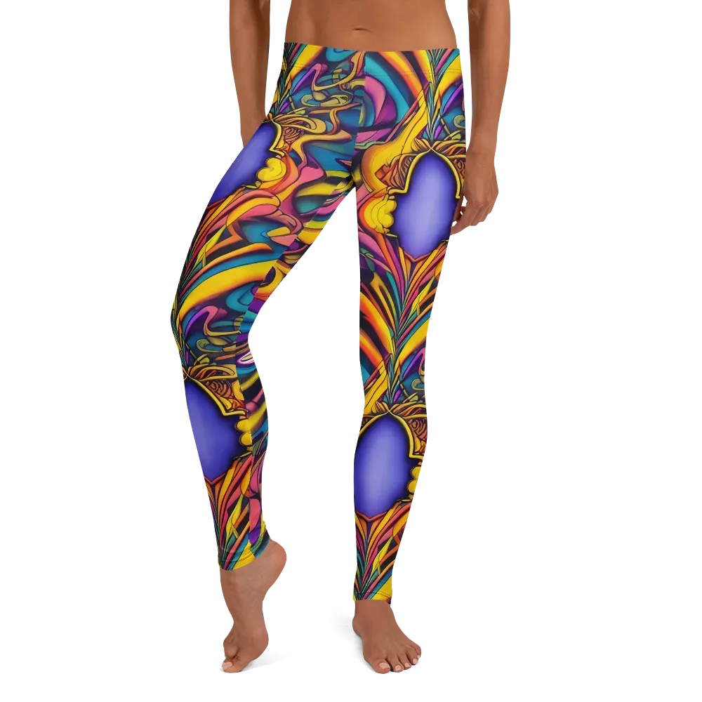 Pre-Raphaelite Wave on Leggings — Front