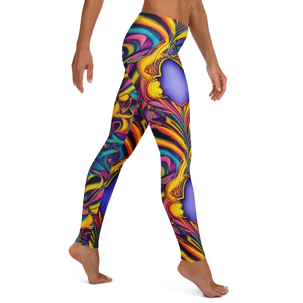 Pre-Raphaelite Wave on Leggings — Right