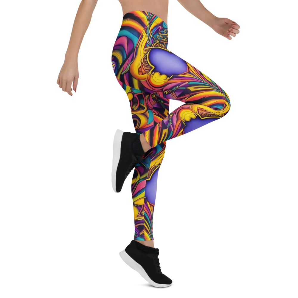 Pre-Raphaelite Wave on Leggings — Right
