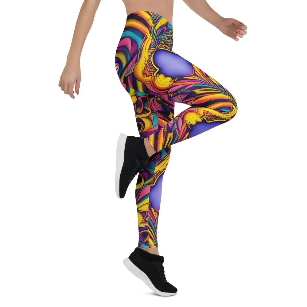 Pre-Raphaelite Wave on Leggings — Right