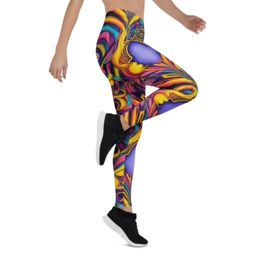Pre-Raphaelite Wave on a Leggings