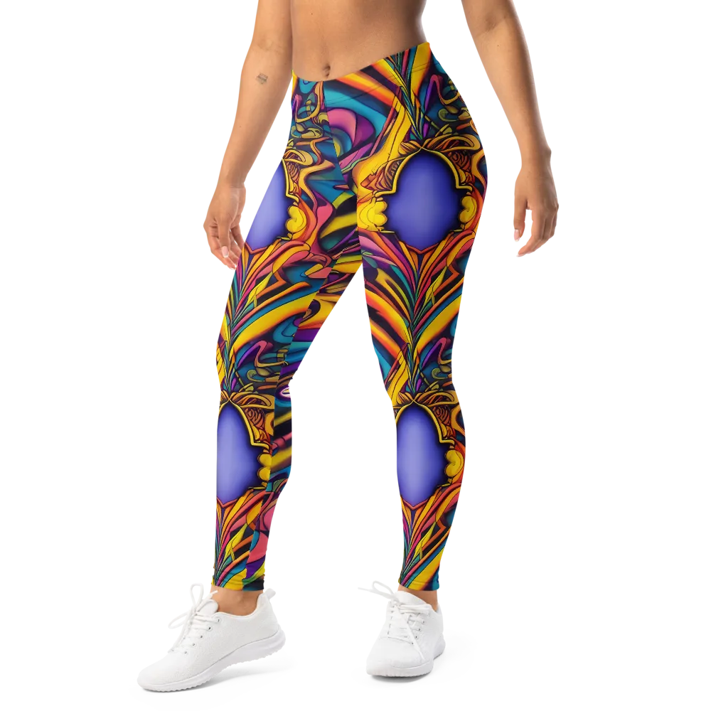 Pre-Raphaelite Wave on Leggings — Left Front