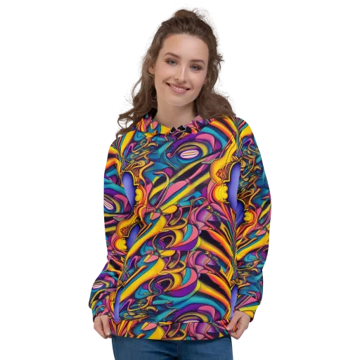 Pre-Raphaelite Wave on a Hoodie