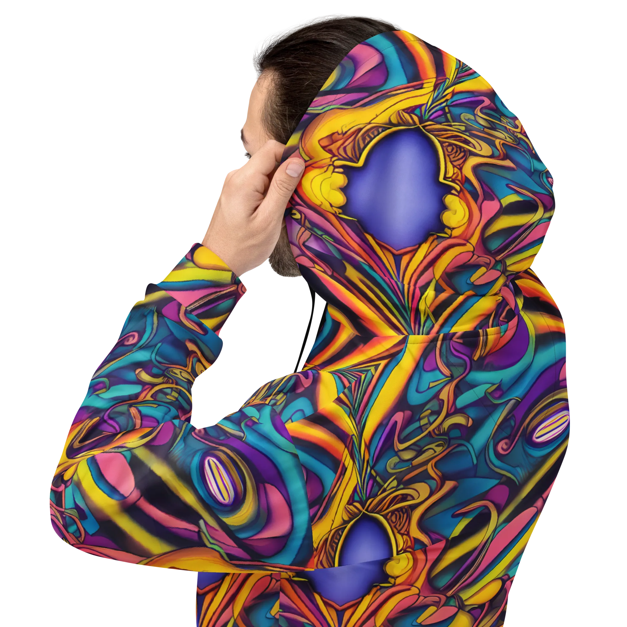 Pre-Raphaelite Wave on Hoodie — Back
