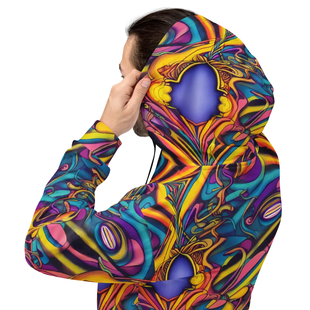 Pre-Raphaelite Wave on Hoodie — Back