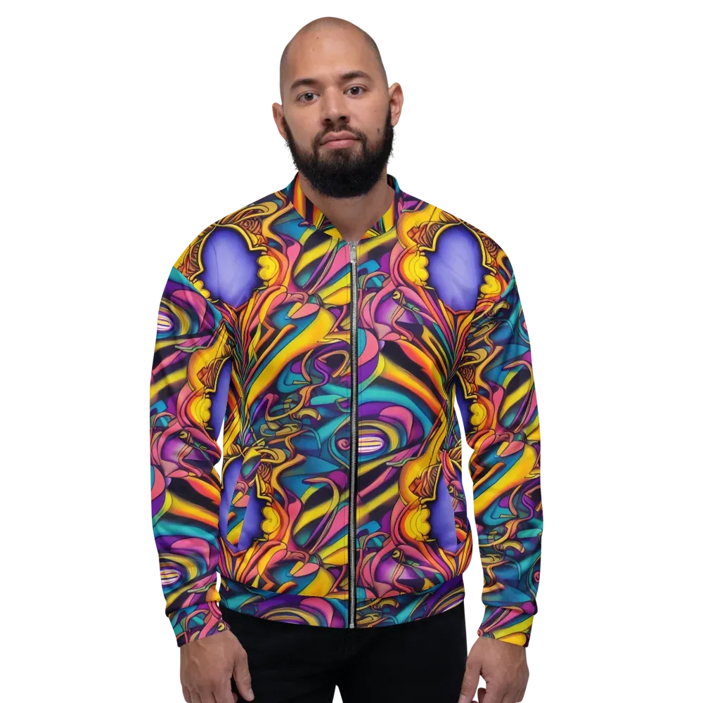 Pre-Raphaelite Wave on Bomber Jacket — Front
