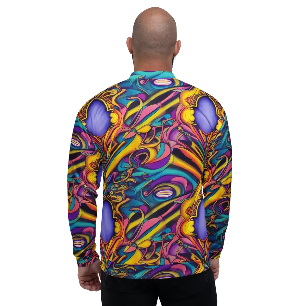 Pre-Raphaelite Wave on Bomber Jacket — Back