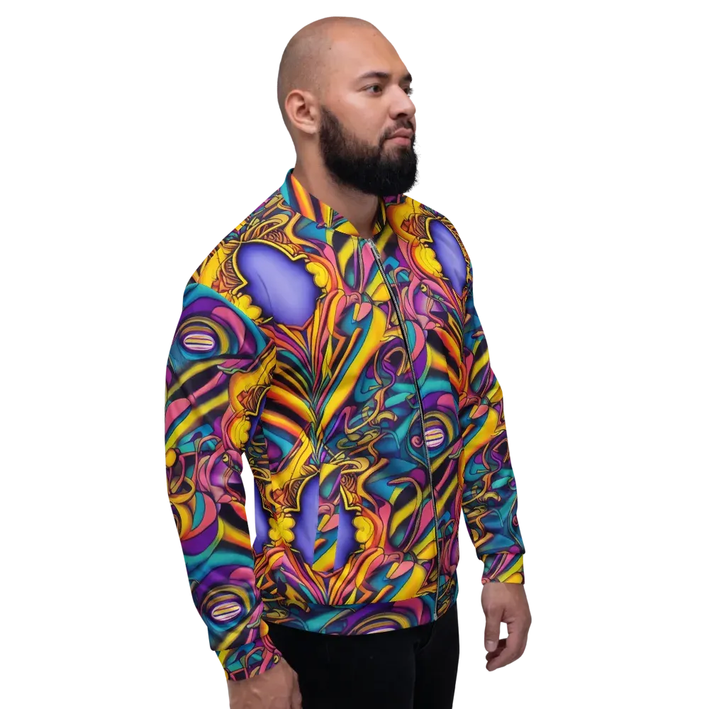 Pre-Raphaelite Wave on Bomber Jacket — Right