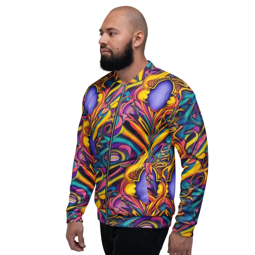Pre-Raphaelite Wave on Bomber Jacket — Left
