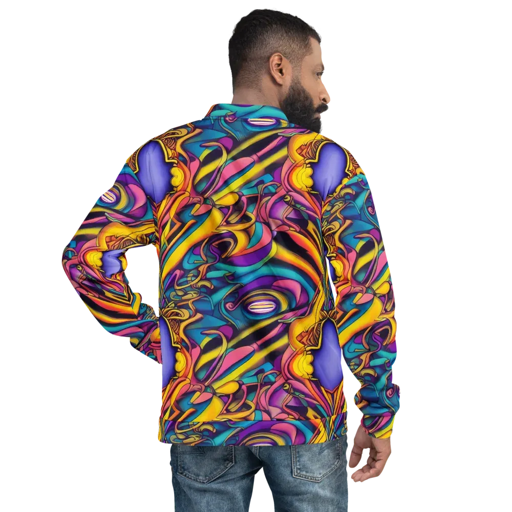 Pre-Raphaelite Wave on Bomber Jacket — Back