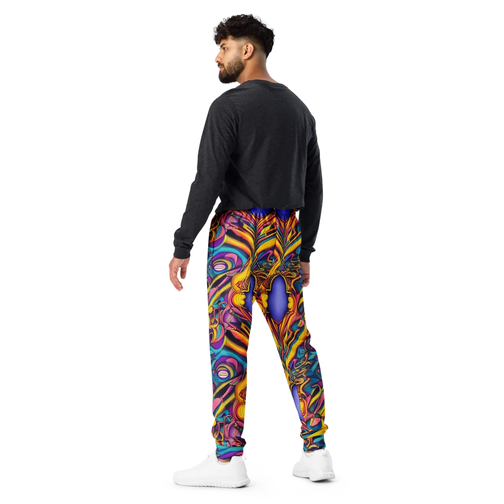 Pre-Raphaelite Wave on Men's Joggers — Back