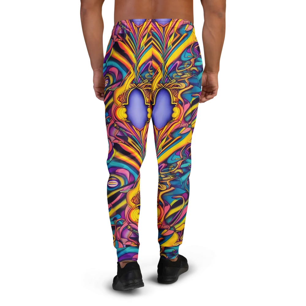 Pre-Raphaelite Wave on Men's Joggers — Back