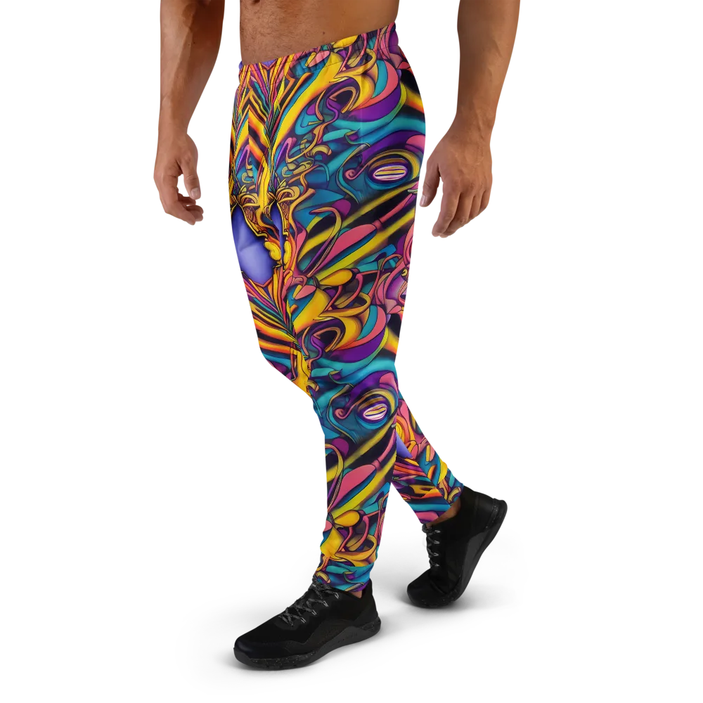 Pre-Raphaelite Wave on Men's Joggers — Left