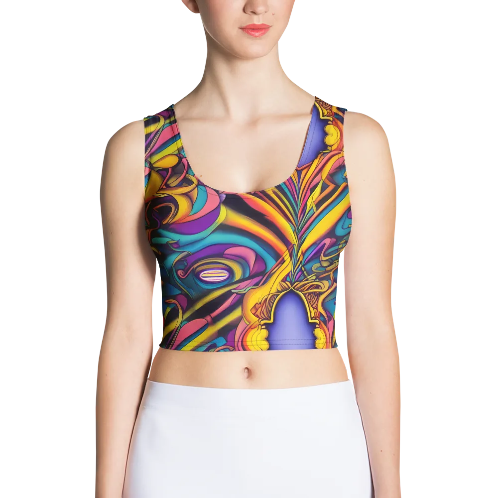 Pre-Raphaelite Wave on Crop Top — Front