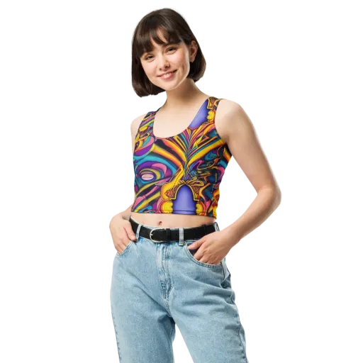Pre-Raphaelite Wave on a Crop Top