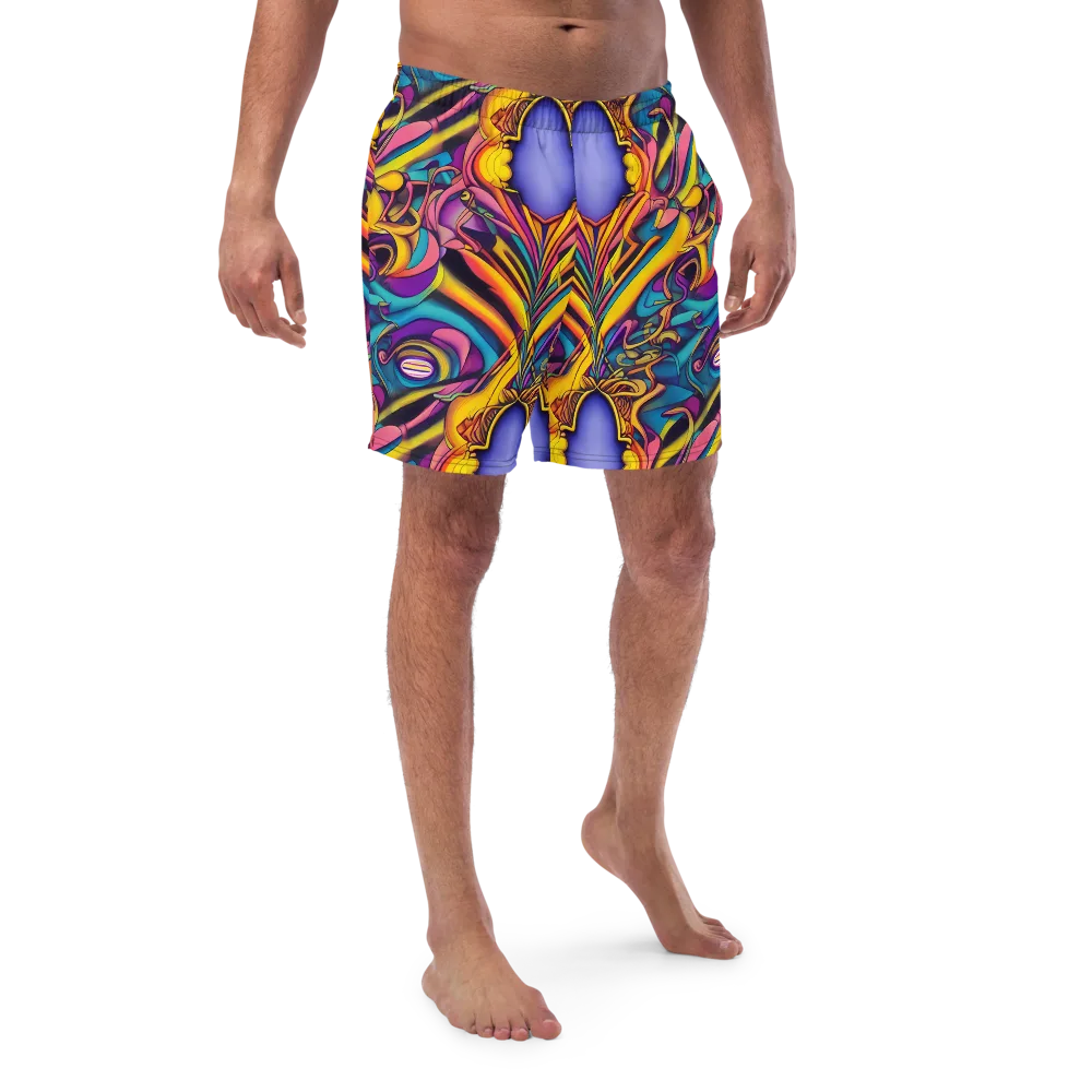 Pre-Raphaelite Wave on Swim Trunks — Front