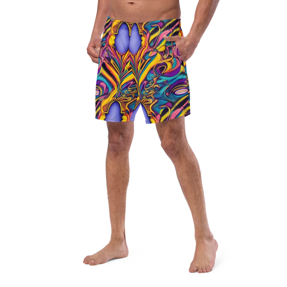 Pre-Raphaelite Wave on Swim Trunks — Left Front