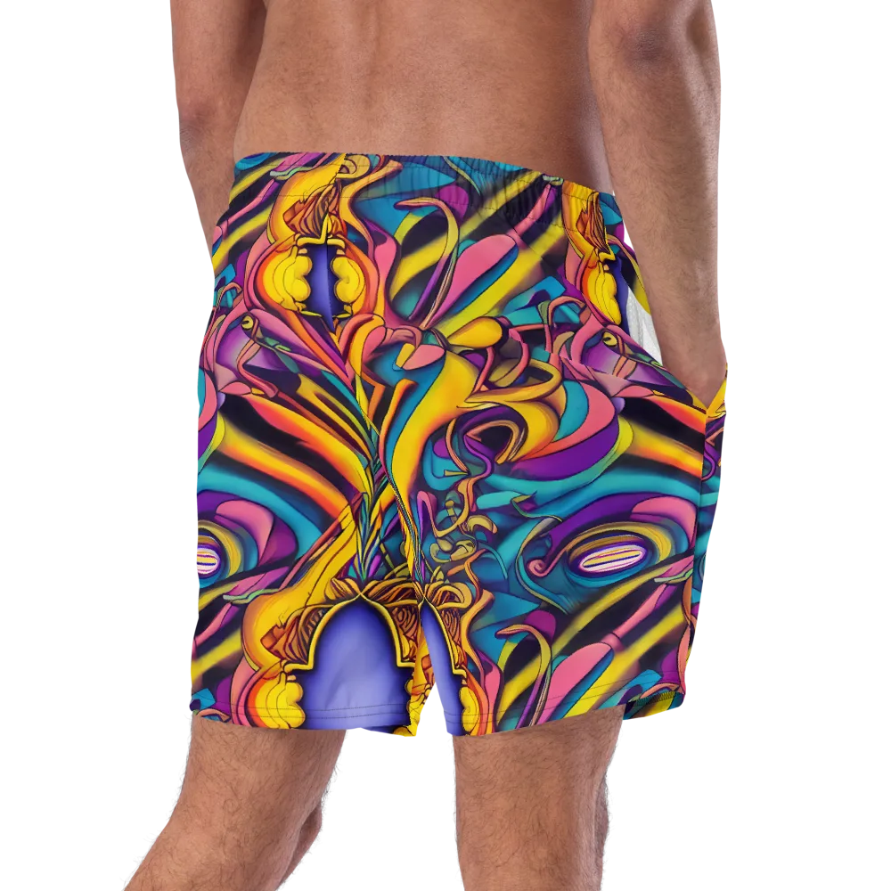 Pre-Raphaelite Wave on Swim Trunks — Right Back