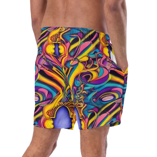 Pre-Raphaelite Wave on a Swim Trunks