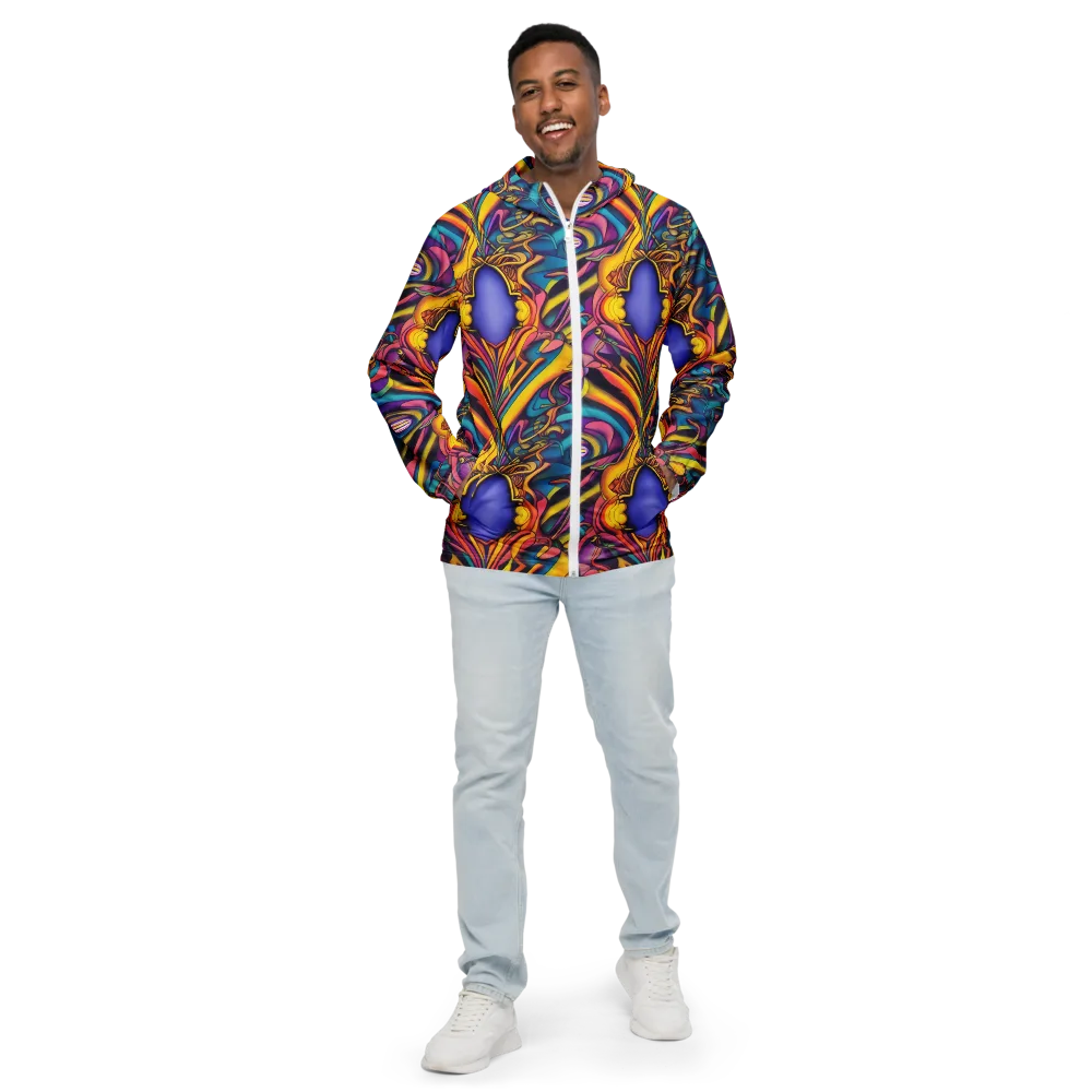 Pre-Raphaelite Wave on Men's Windbreaker — Front