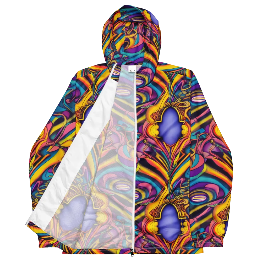 Pre-Raphaelite Wave on Men's Windbreaker — Front