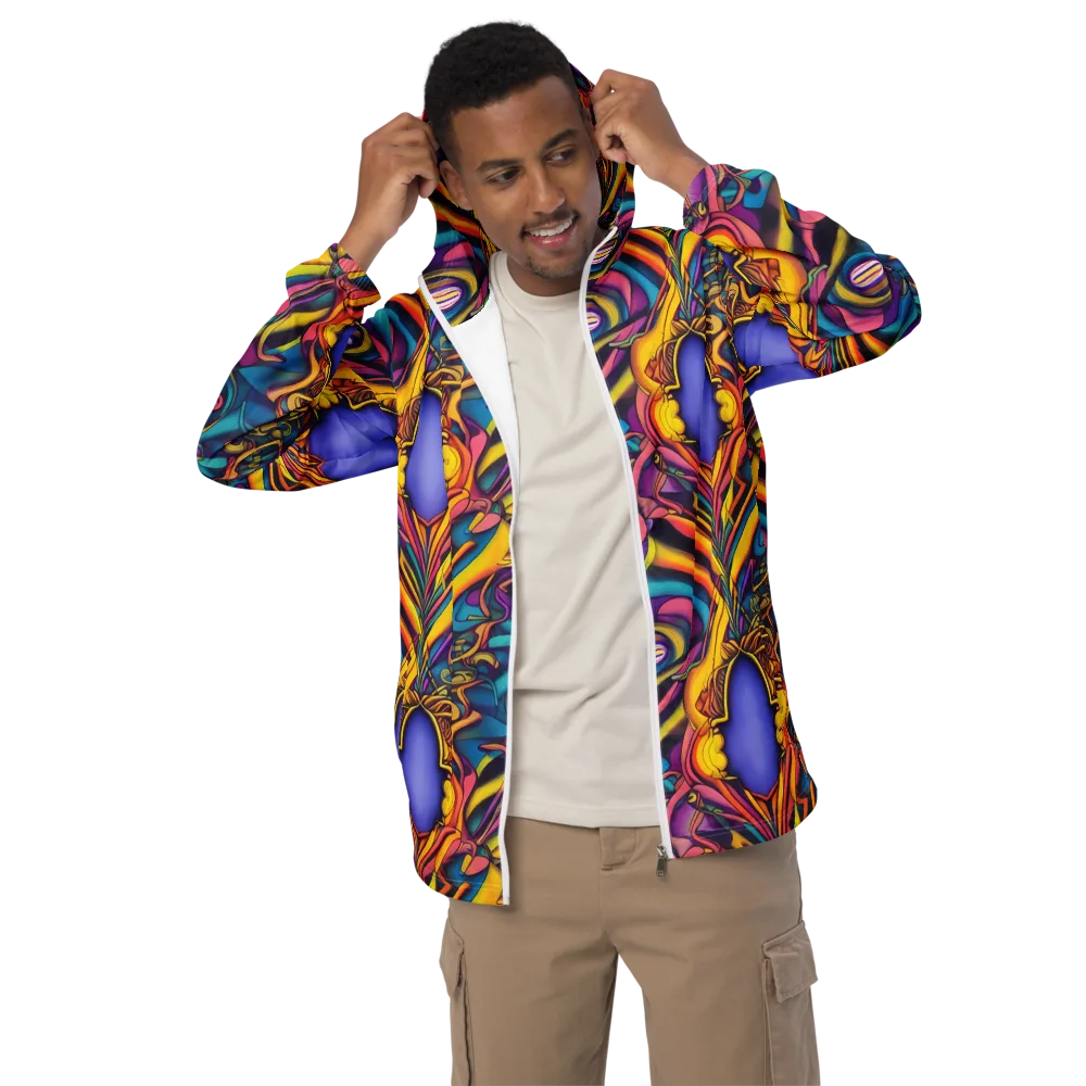 Pre-Raphaelite Wave on Men's Windbreaker — Front