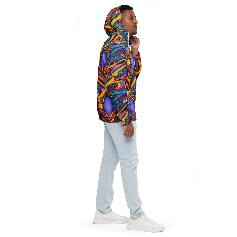 Pre-Raphaelite Wave on Men's Windbreaker — Right