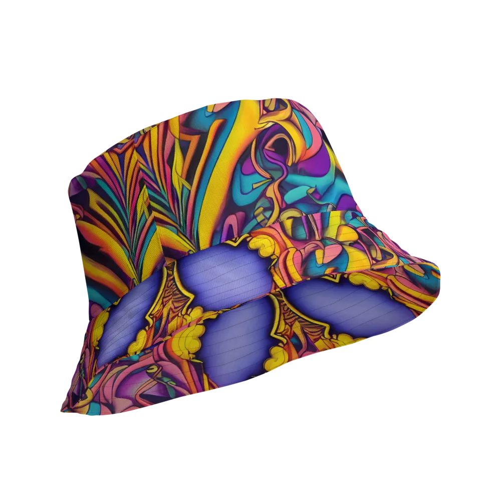 Pre-Raphaelite Wave on Reversible Bucket Hat — Product details Outside