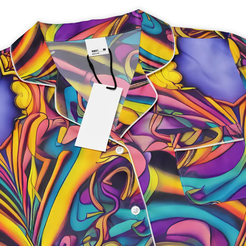 Pre-Raphaelite Wave on Women's Short Sleeve Pajama Top — Product details