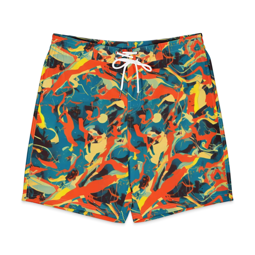 Abstract Tango on Men's Board Shorts — Front