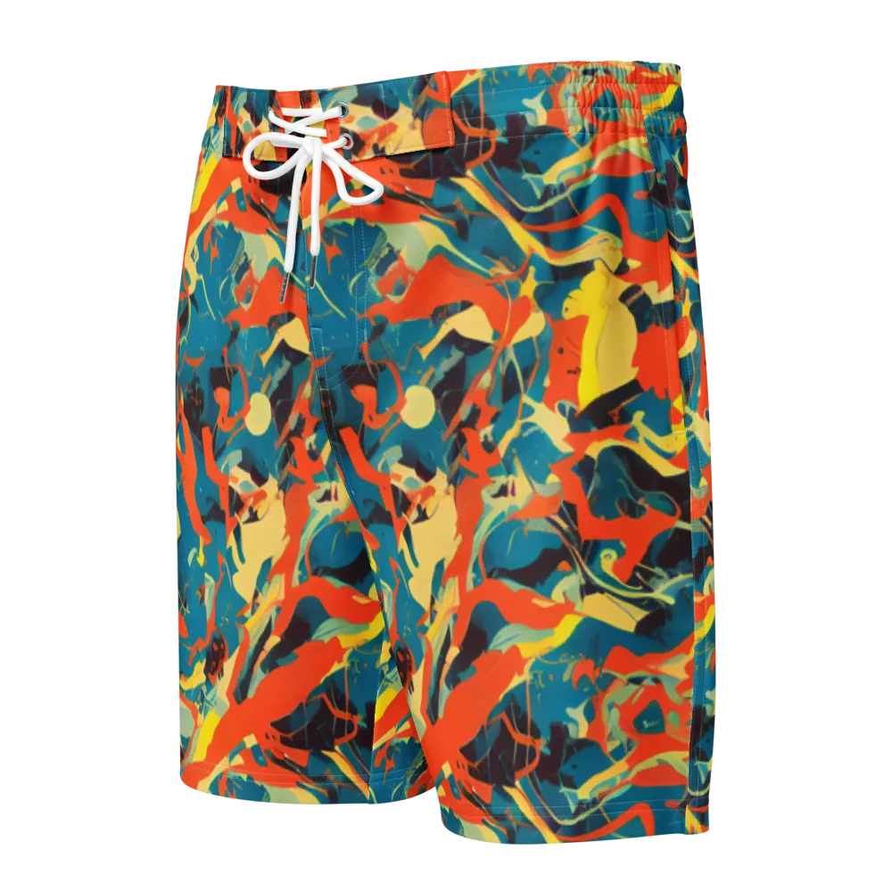 Abstract Tango on Men's Board Shorts — Front