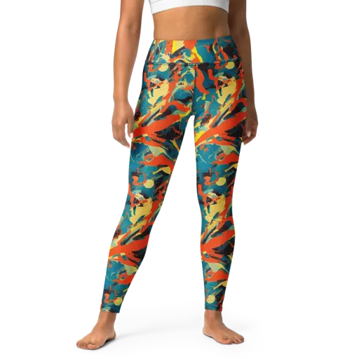Abstract Tango on a Yoga Leggings