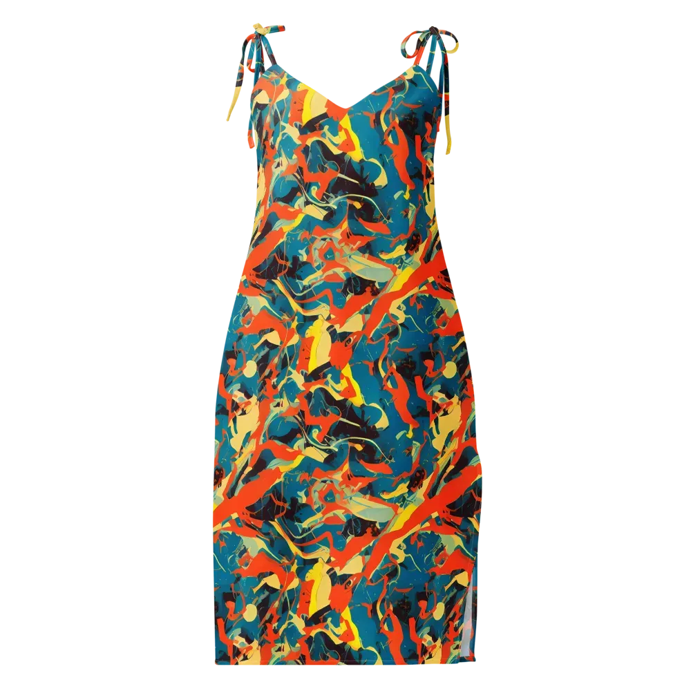Abstract Tango on Slip Dress — Front
