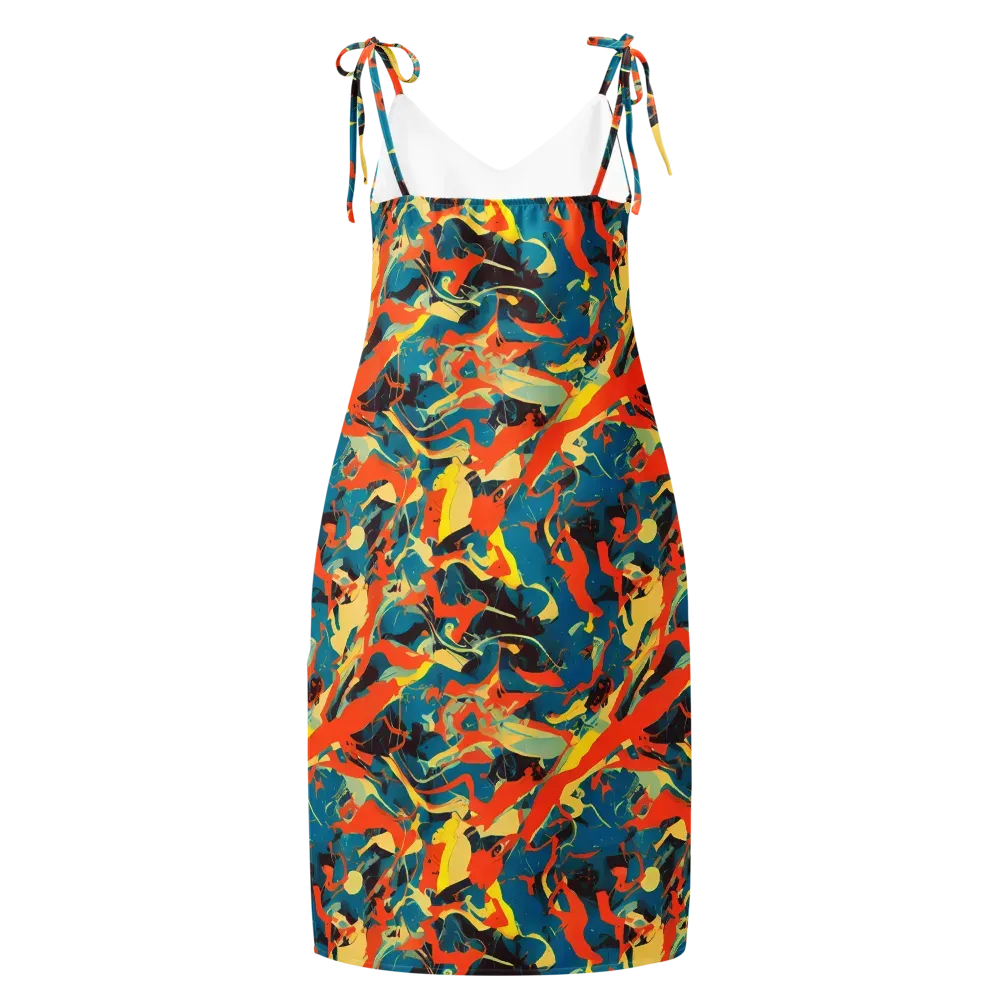Abstract Tango on Slip Dress — Back
