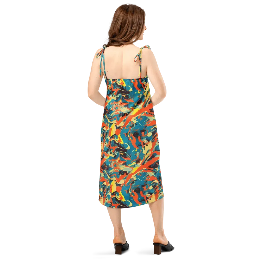 Abstract Tango on Slip Dress — Back