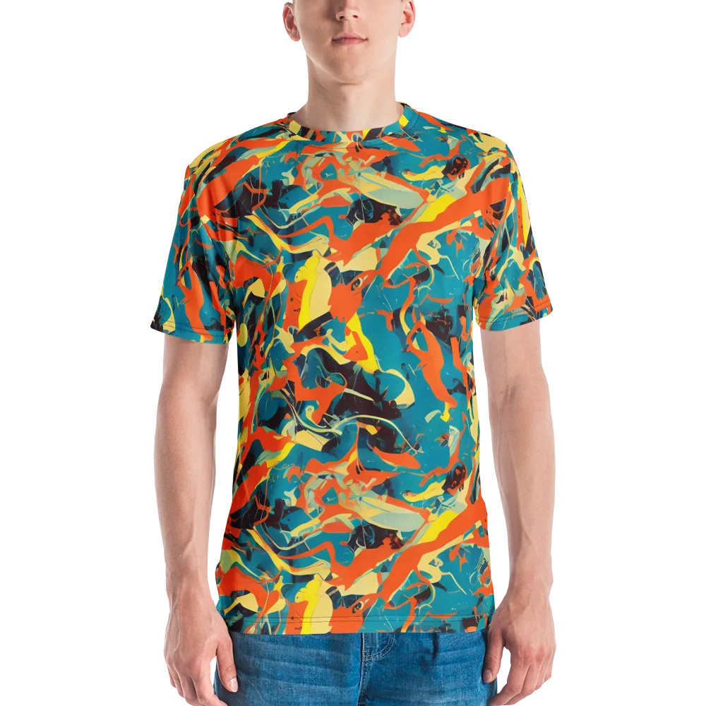 Abstract Tango on Men's Crew Neck T-Shirt — Front