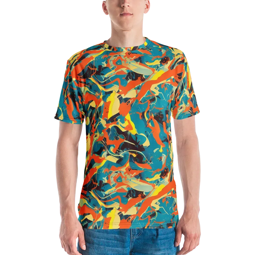 Abstract Tango on Men's Crew Neck T-Shirt — Front