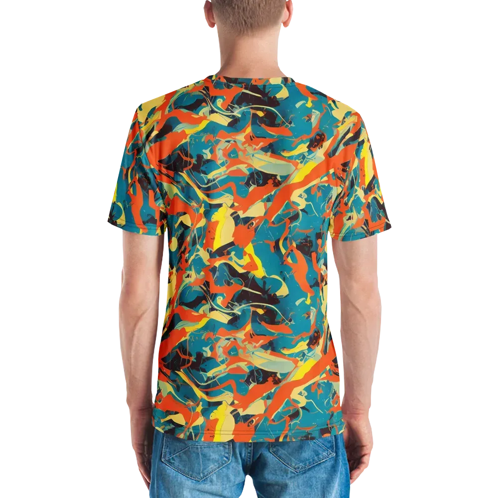Abstract Tango on Men's Crew Neck T-Shirt — Back