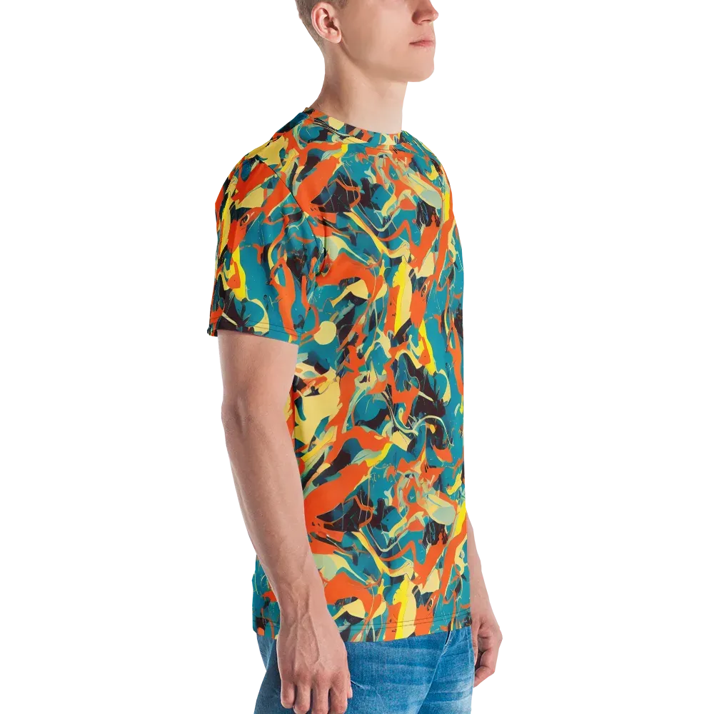 Abstract Tango on Men's Crew Neck T-Shirt — Right