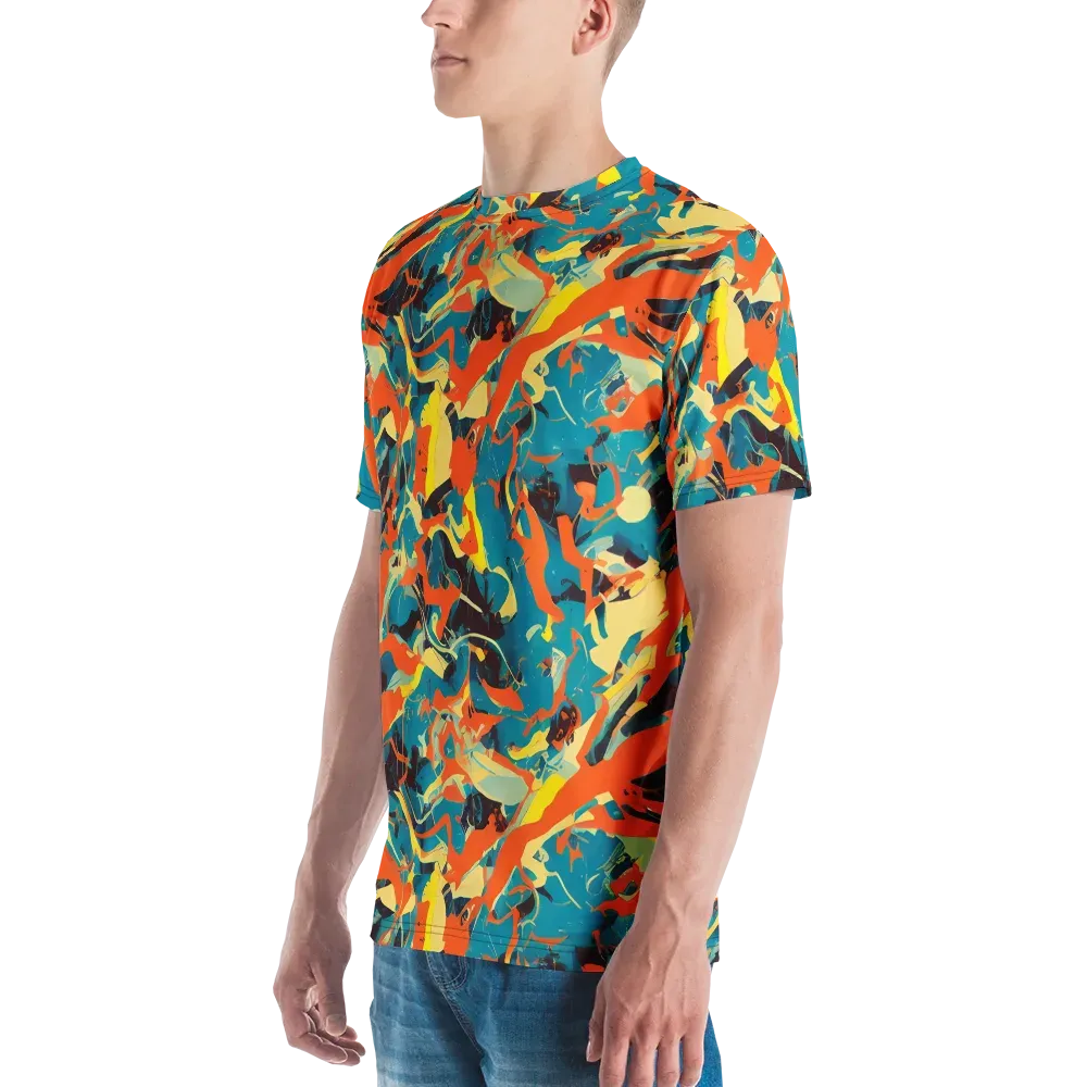 Abstract Tango on Men's Crew Neck T-Shirt — Left