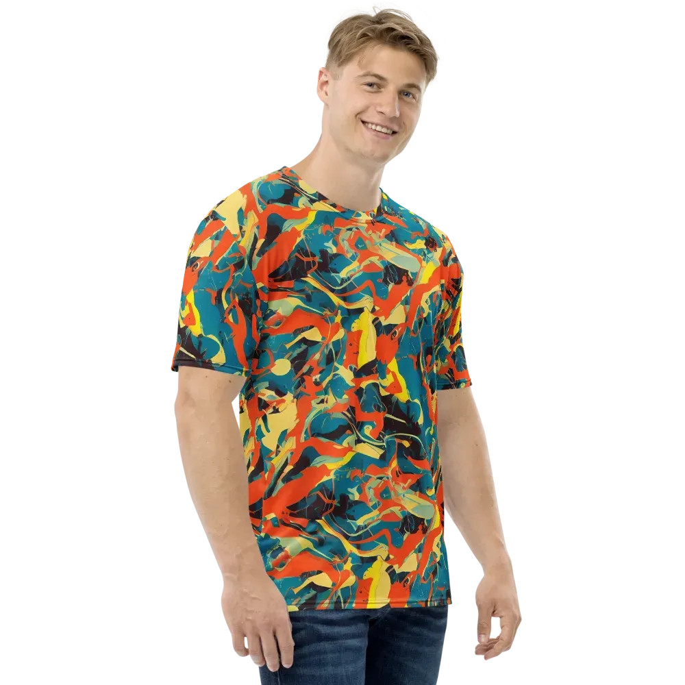 Abstract Tango on Men's Crew Neck T-Shirt — Right
