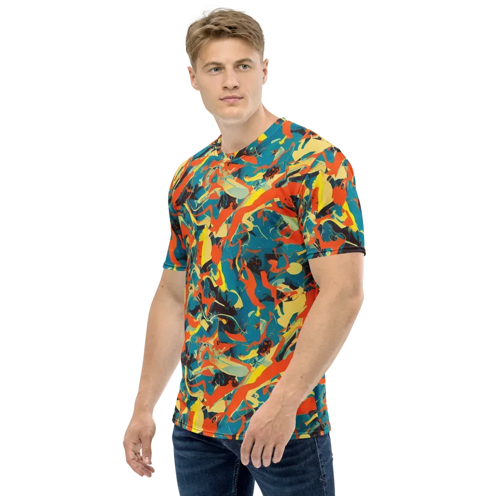 Abstract Tango on Men's Crew Neck T-Shirt — Left