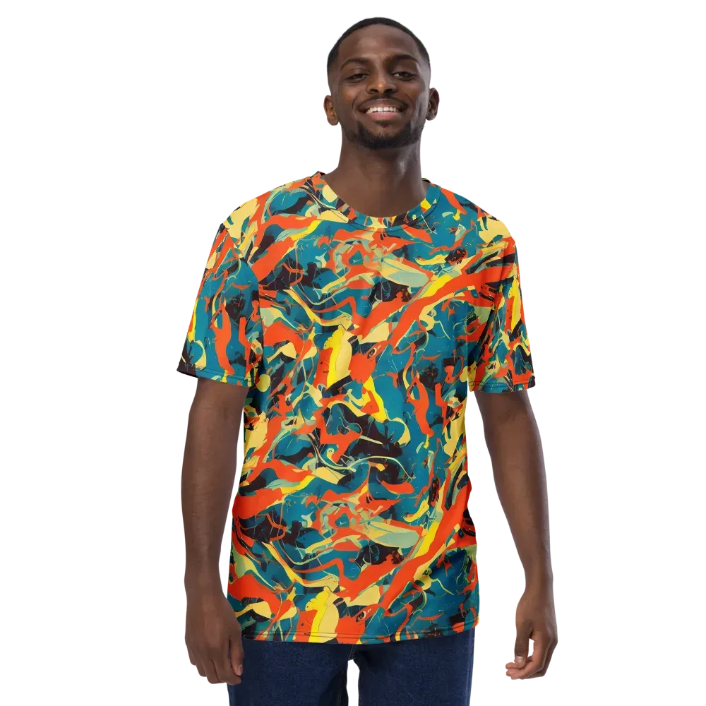Abstract Tango on Men's Crew Neck T-Shirt — Front
